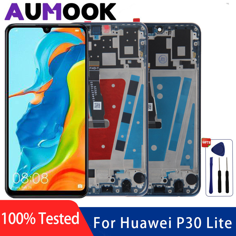 LCD For HUAWEI P30 Lite splay For HUAWEI P30 Lite Nova 4e MAR-LX1A LX2 LX3A LCD Screen gitizer Assem