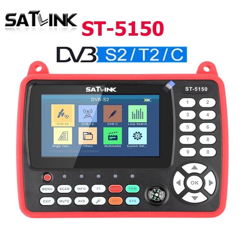 SATLINK ST5150 DVB-S2/T2/C COMBO HD st-5150 Satellite Finder Meter H.265 MPEG4 Support QPSK16APSK vs