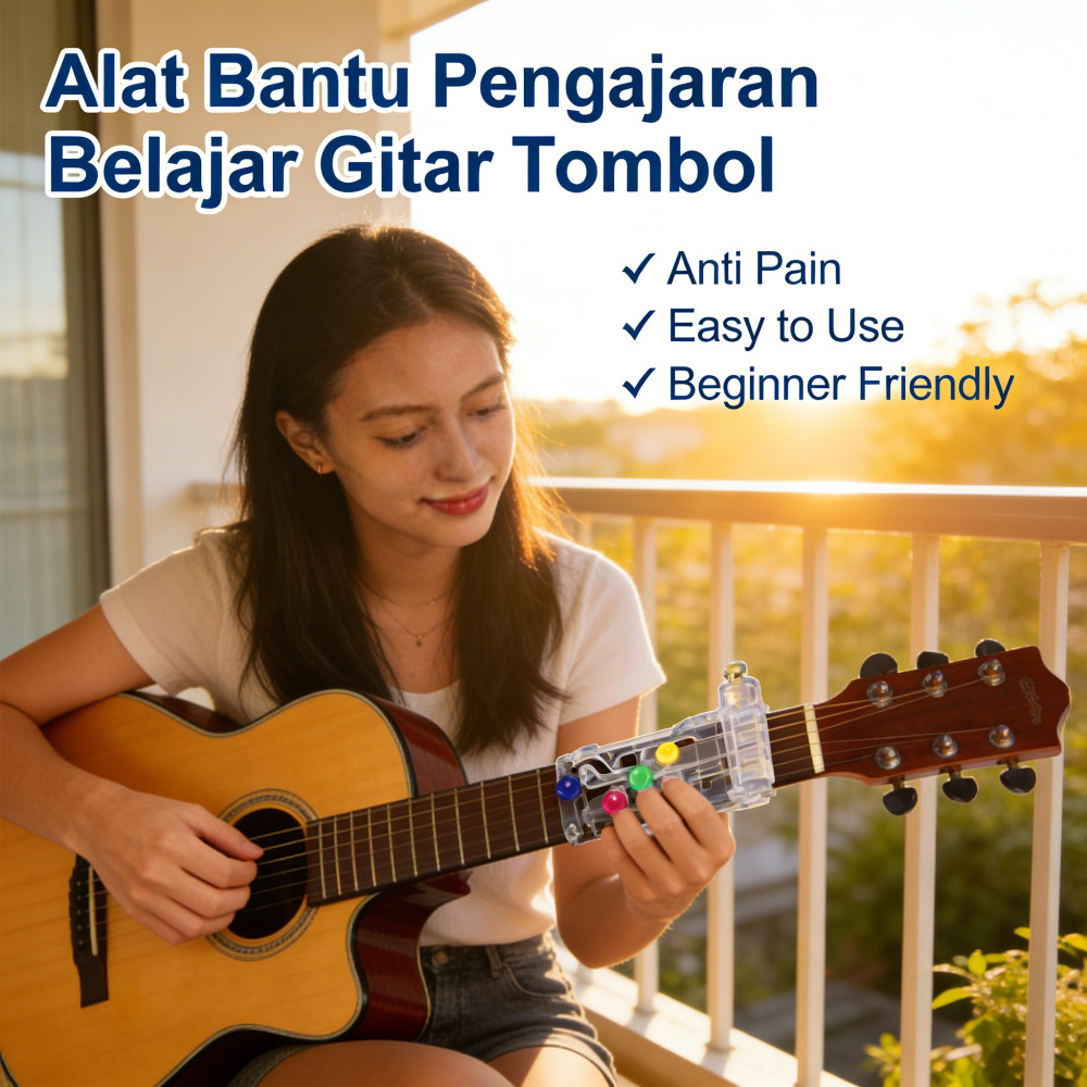 Alat Anti Pain Chord Buddy Guitar Assistant Tombol Gitar Alat Bantu Belajar Pengajaran Gitar