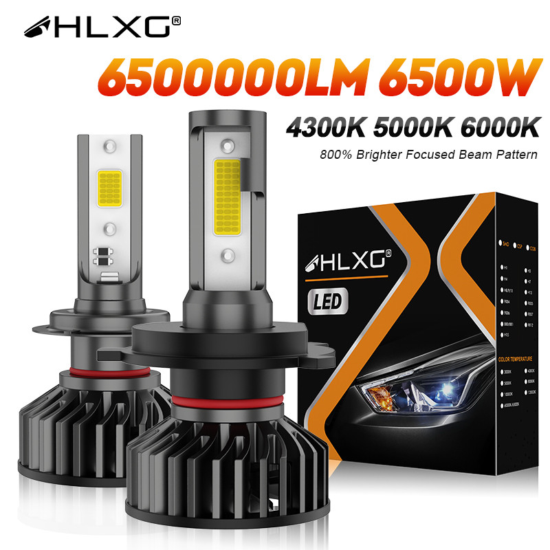 6500W H4 H7 LED Headlights Canbus H8 H9 H11 9005 HB3 9006 HB4 Led Bulbs 4300K 5000K 6000K Automobile