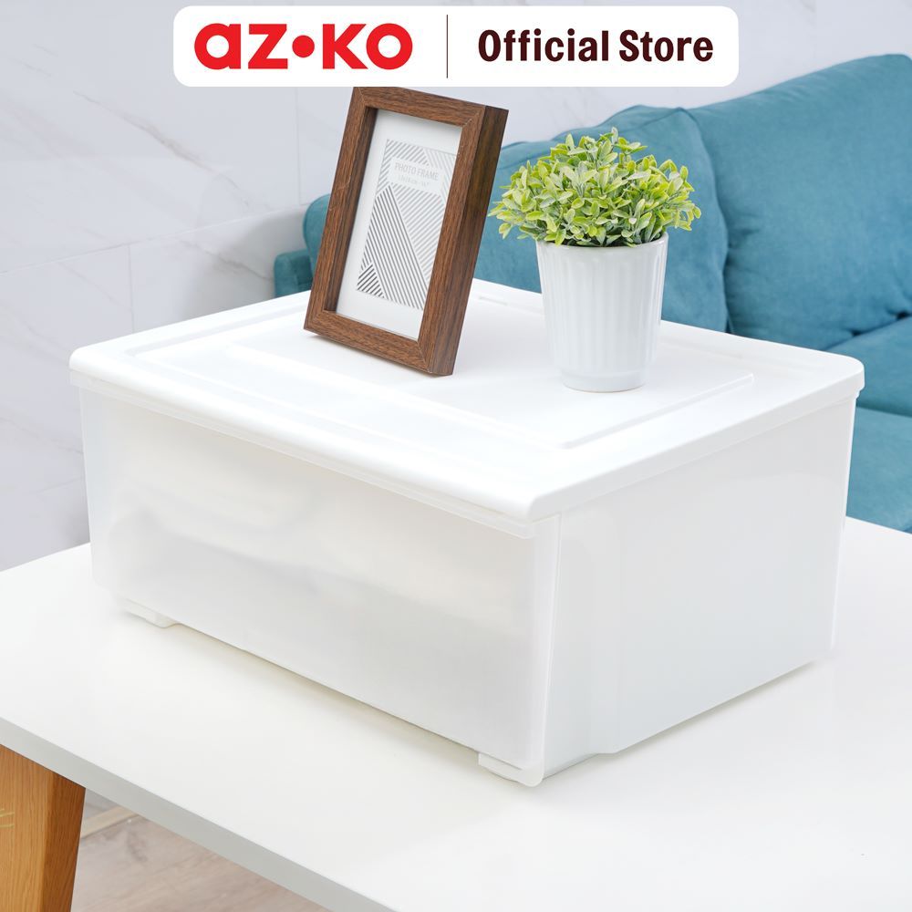 AZKO Stora Kotak Penyimpanan Flat Container Box Kotak Serbaguna Wadah Simpan Storage Box