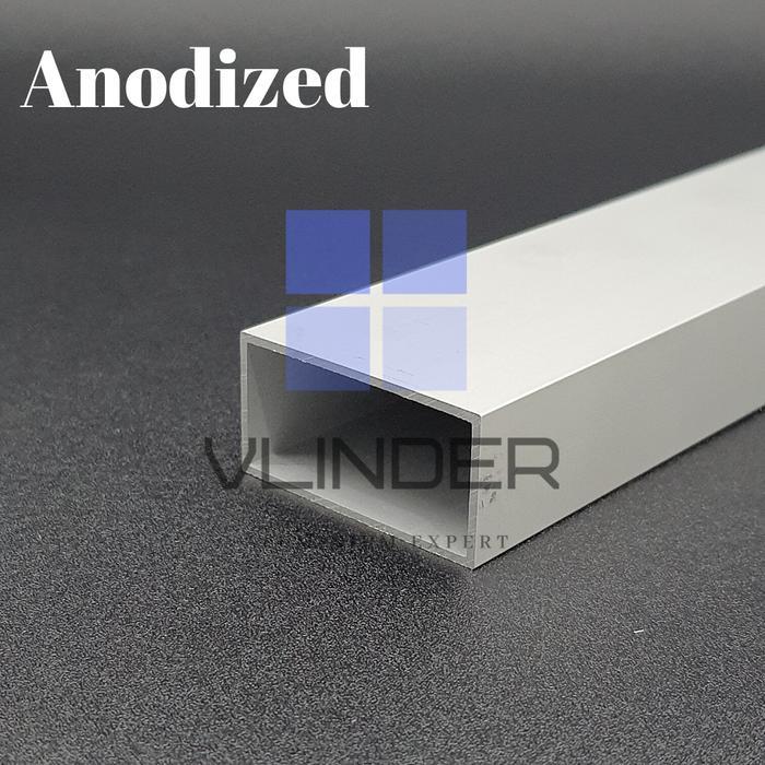 Hollow Aluminium 40 mm x 20 mm, t. 1.2 mm - Silver, 1 m