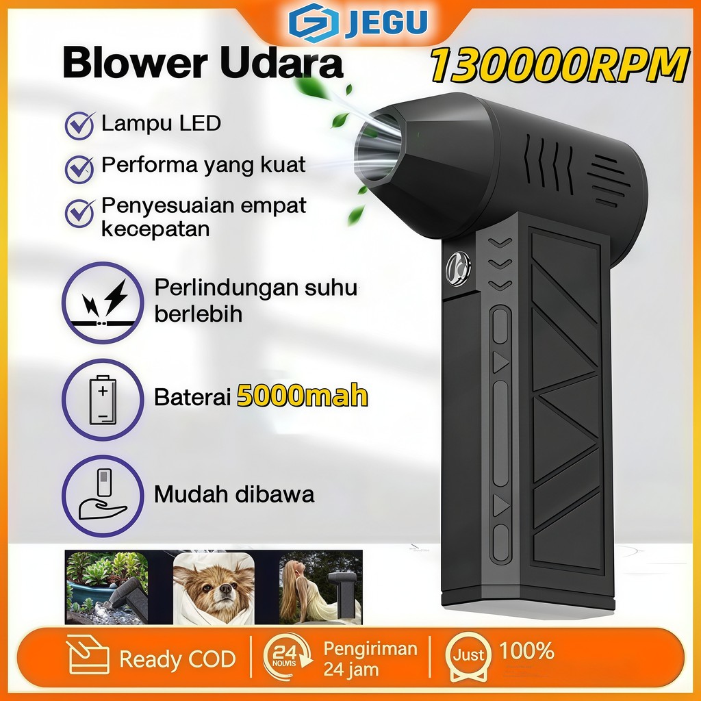 JEGU Jet Fan Turbo/Mini Turbo Jet Fan Turbo Violent Fan 3 Gear Adjustable 130000RPM