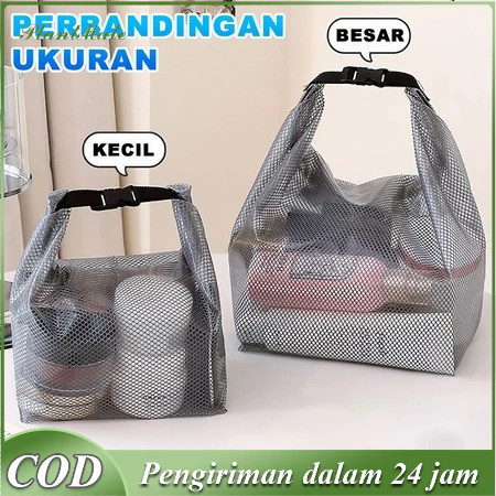 Tas jaring plastik tahan air, tas kosmetik serbaguna, tas baju renang, tas penyimpanan perjalanan, t