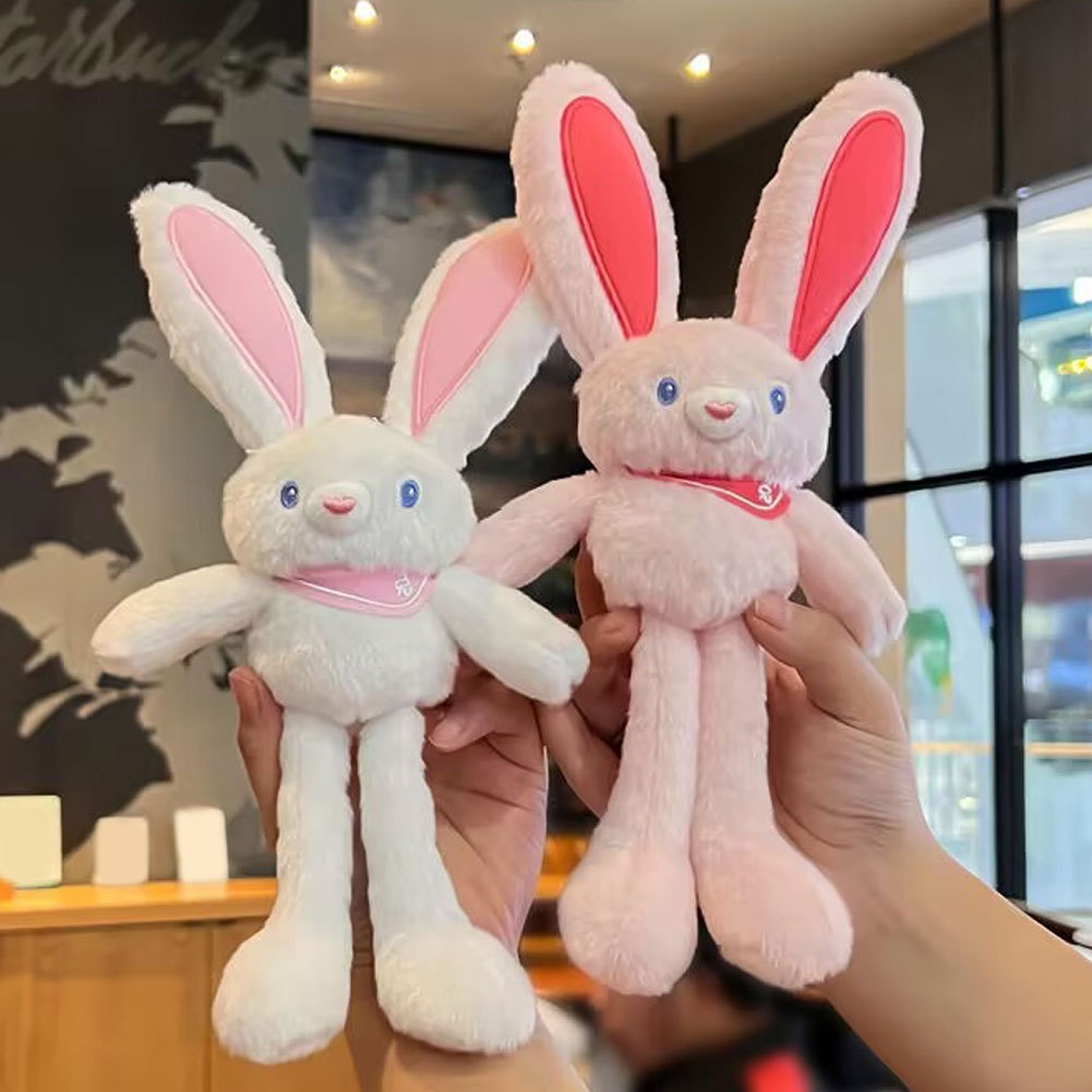 Pull The Rabbit Basket Stuffers Rabbit Keyain Pull Up Rabbit Plush Toys Soft Plushie Toys Stress Rel