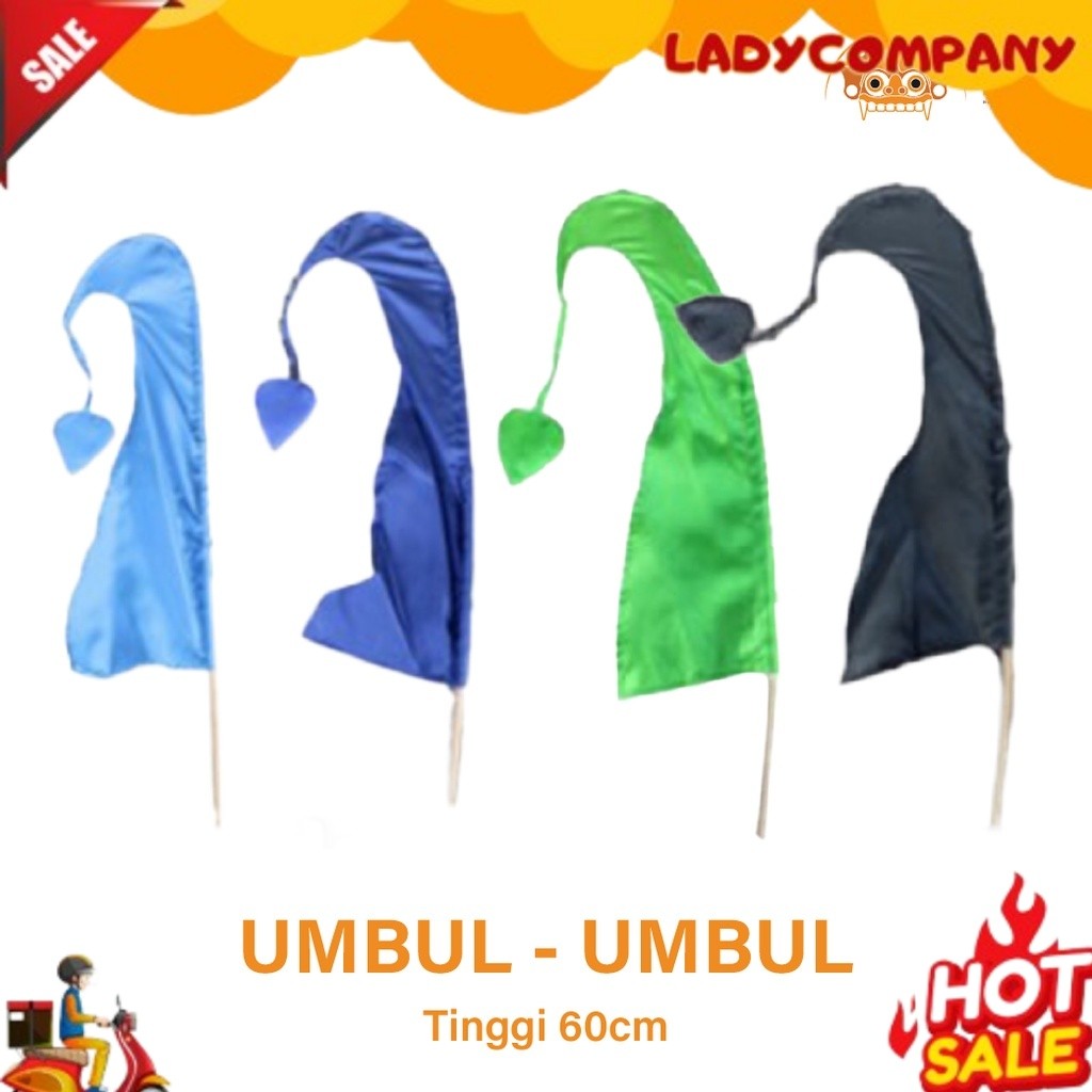 UMBUL UMBUL 60 CM - UMBUL UMBUL BALI - BENDERA BALI - PENJOR BALI - PENJOR KAIN - Penjor Mini Bali -