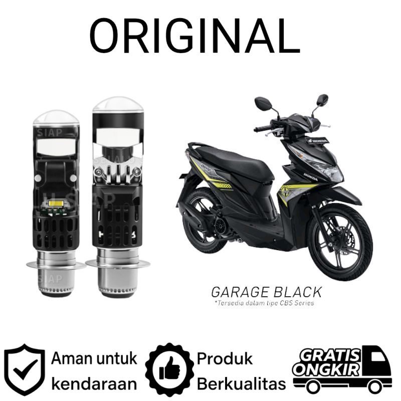 AM 1pcs Lampu depan LED H6 Mini BiLED motor Honda Beat fi 2016 2020