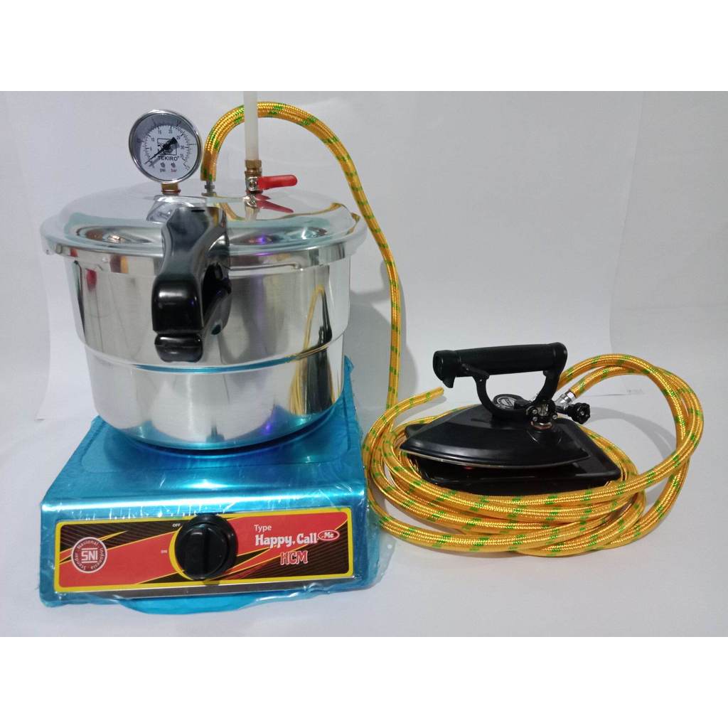 setrika uap presto 12 liter+kompor+steam trap/setrika uap/setrika uap presto/setrika uap presto loun