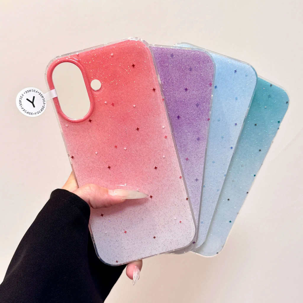 Y2CASE-Case hp Softcase Silikon Gliter Bintang Warna-warni untuk Samsung F04 LIE A23 A13 A515FA52A52
