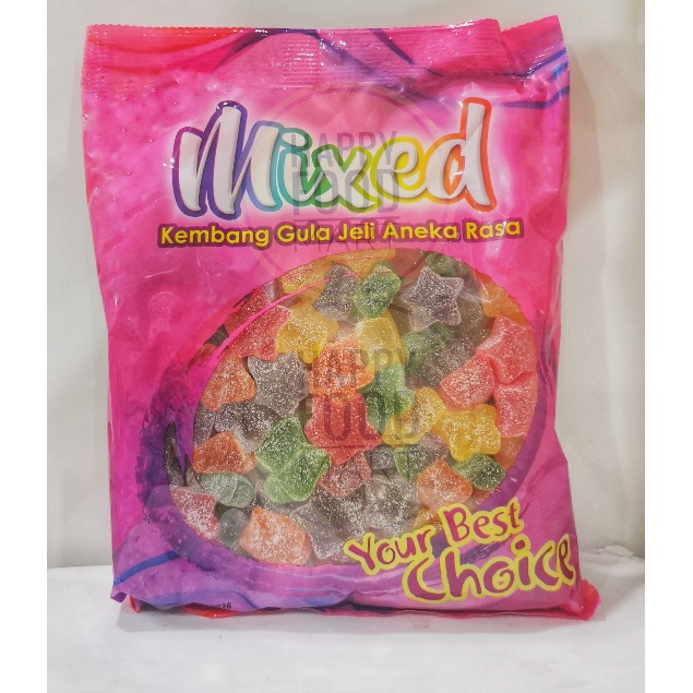 [HALAL] WAISUN MIXED PASTILLES 1 KG/KEMBANG GULA JELI ANEKA RASA/PERMEN JELLY MALAYSIA/JELLY KILOAN