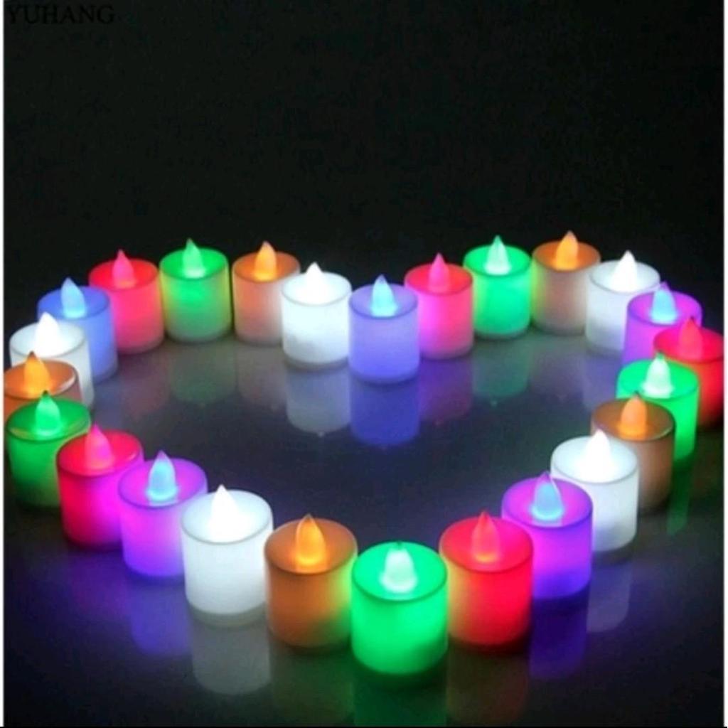 Lampu Lilin LED Baterai (banyak warna)