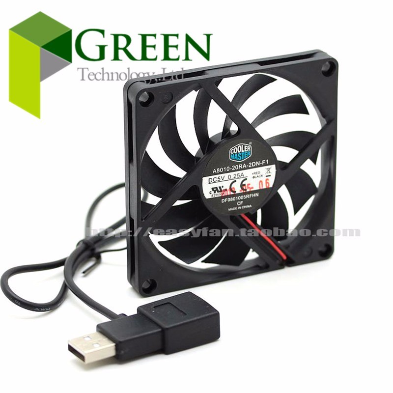 Cooler Master 8010 80MM USB cooling fan 8cm 80*80*10mm  fan 5V 0.25A Super Silent  fan with usb conn