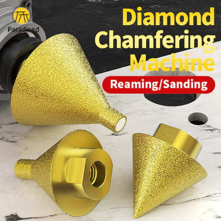 Paradised Mata CNC Router 38/50mm Diamond Chamfer Profil Batu Granit Marmer Nisan Kaca / Mata Profil