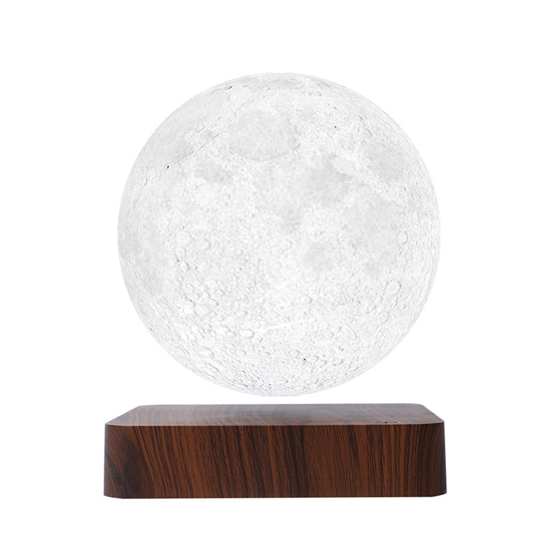 3D Painting Magnetic Levitating 14cm Moon Lamp Levit Floating Moon Light LED Smart Desk Lamp Office 
