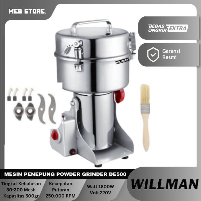 WILLMAN Mesin Miller Bumbu Kering Rempah Blender Powder Grinder Kopi Grinder DE 500G