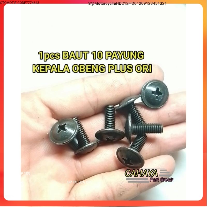 1pcs BAUT 10 PAYUNG  KEPALA OBENG PLUS ORI BAUT BODI JNy