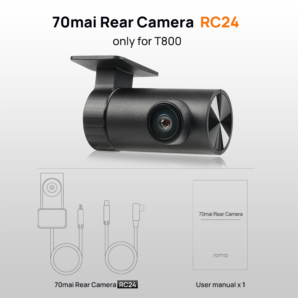 70mai Rear Cam RC06 for 70mai 4K Dash Cam 70mai A800 4K Car DVR Rearview cam 70mai Pro Plus+ for A80