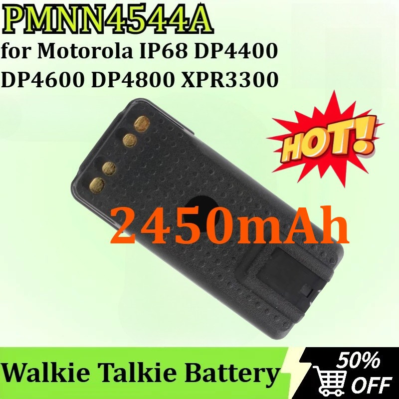 New PMNN4544A 2450mAh Walkie Talkie Battery for Motorola IP68 DP4800 DP4400 XPR3300 DP4600 XPR3500 X