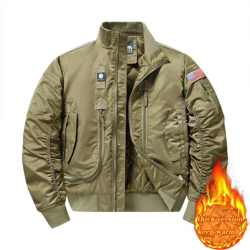 MA-1 American pilot cotton jacket men's autumn and winter thick warm baseball jacket fashion jacket 