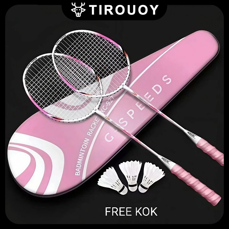 Raket Badminton Paket Komplit/ Raket Bulu Tangkis Isi 3 kok bulu tangkis gratis / raket bulu tangkis