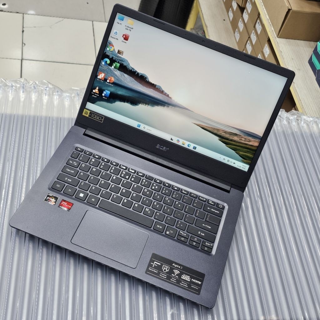 LAPTOP ACER ASPIRE 3 A314-22 AMD RYZEN 3-3250U RAM 8GB SSD 256GB SECOND TERBAIK