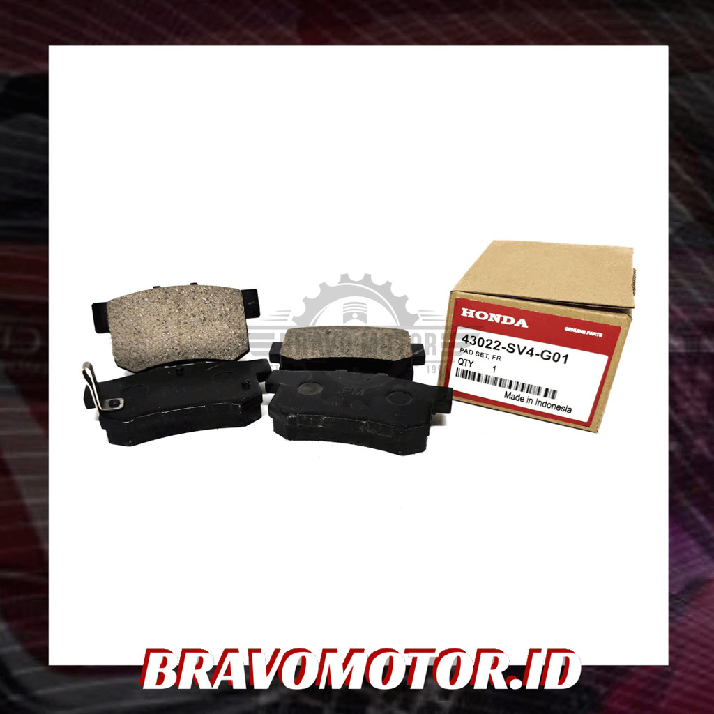 PM 43022SV4 Kampas rem belakang Accord Civic CRV Odyssey Stream