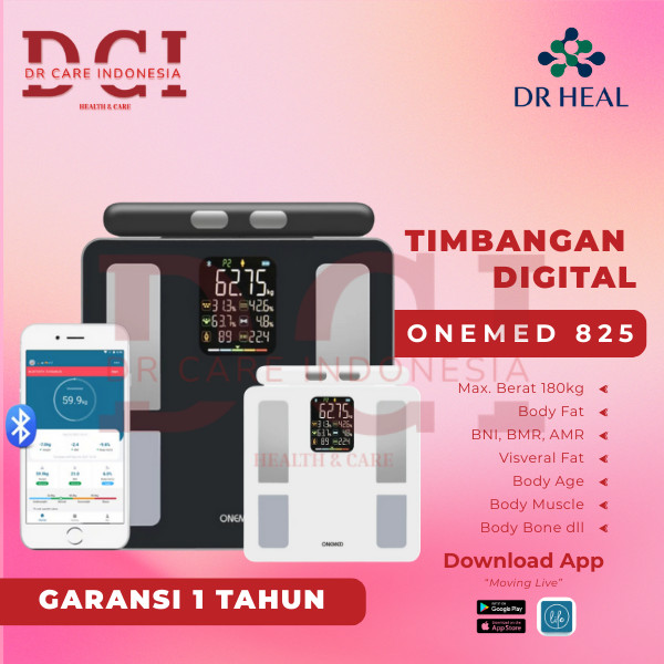 Timbangan Digital Onemed Body Fat BMI Android/iOS / Timbangan Badan BMI, Body Fat Onemed