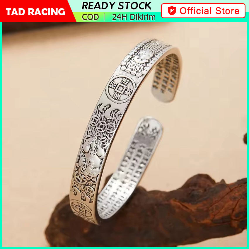 Gelang Bangle Model Terbuka Bracelet Aesthetic Model Pixiu Keberuntungan Retro Hoki / Gelang Titaniu