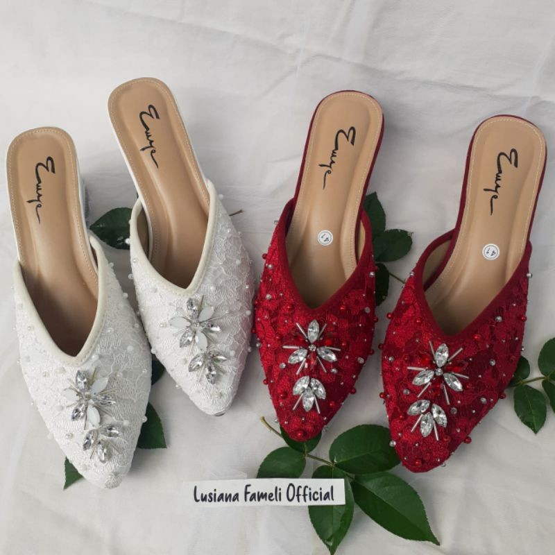 khalila shoes ga _ eun  | Sepatu heels Payet  hak tahu shoes wedding lamaran wisuda sepatu pengantin