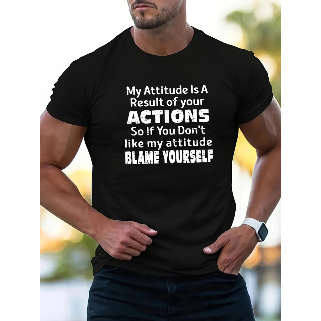 Kaos Pria Katun Combed Lucu - Sablon 'Menyesal', Adem Tipis, Atasan Santai Musim Panas