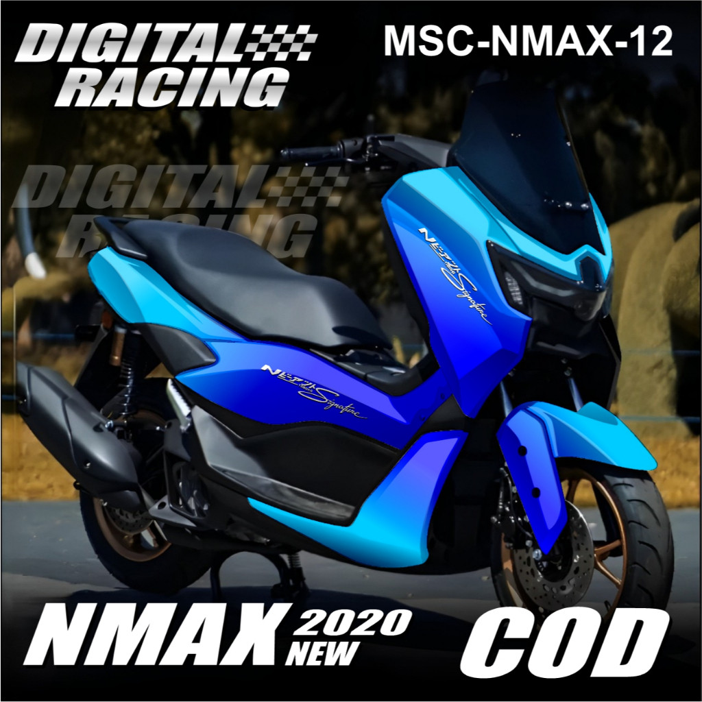 ( DIGITAL RACING )Decal Stiker Nmax Turbo 2020 Full Body Sticker Motor Nmax Neo S Variasi Simple Rac