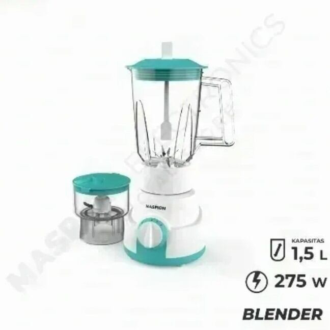 promo spesial Blender Chopper 2in1 Maspion MT1511PL 1.5Liter Plastik 275W Garansi Motor Tembaga 3thn