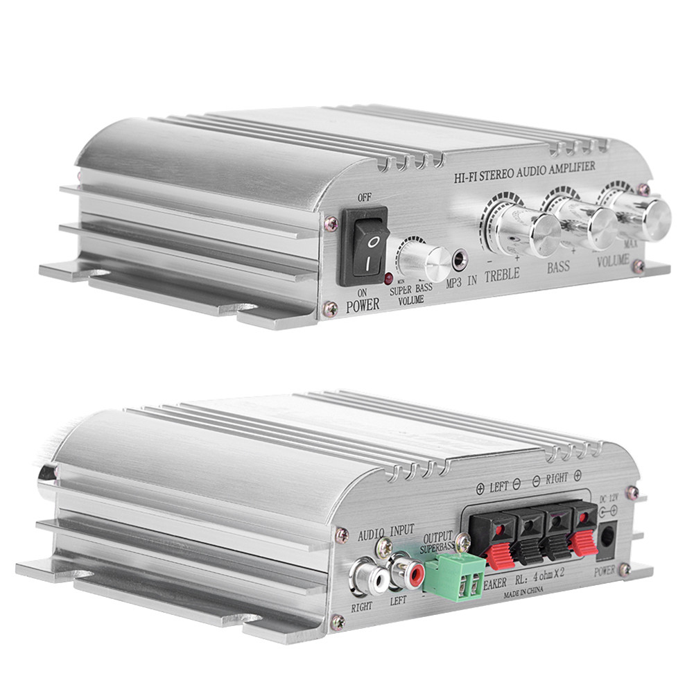 Mini Amplifier Power Amplifier Stereo Amplifier Car Amplifier 12V 20 + Heavy Bass HiFi 21 Channel St