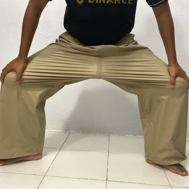 Celana Jas Hujan PVC Tebal WEJE Full dobel jahitan