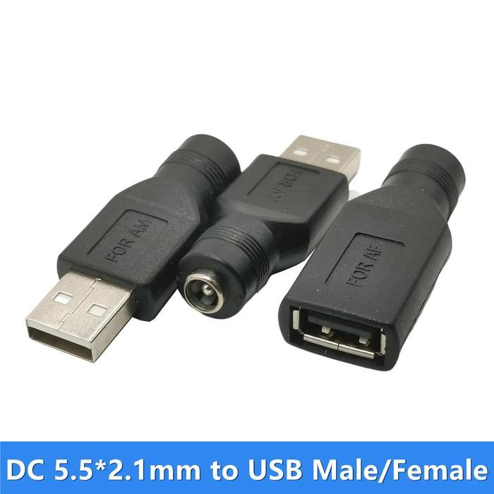 Adapter Power DC Female To USB A Type A Male/Female Konektor Converter - USB A Female