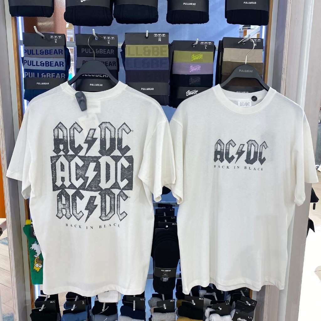 ORI Jastipp. Tshirt Pull&Bear X ACDC (Man) Kaos Unisex
