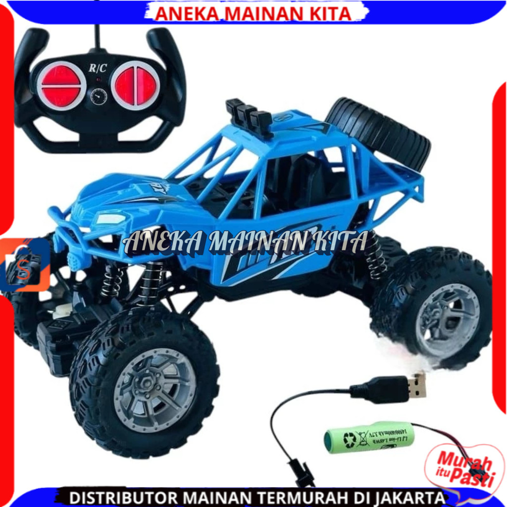 Mainan Mobil Remote Control RC Climbing Offroad Ban Besar Baterai Cas Mainan Mobil RC Anak