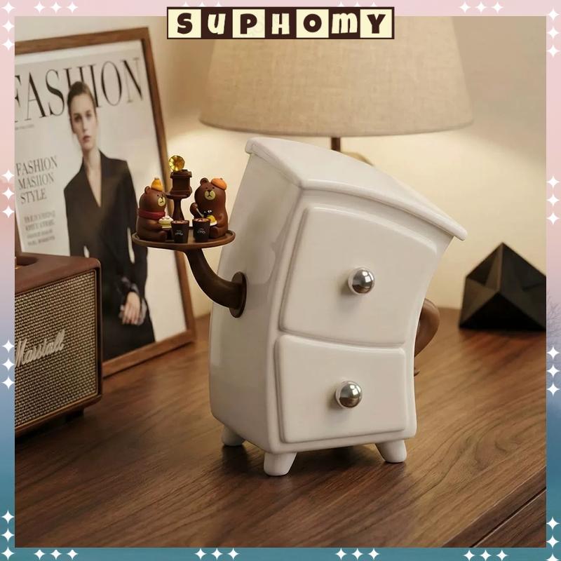 Laci Mini Kecil Susun Aesthetic Kotak Penyimpanan Serbaguna Desk Organizer Lucu Rak Laci Plastik Rak