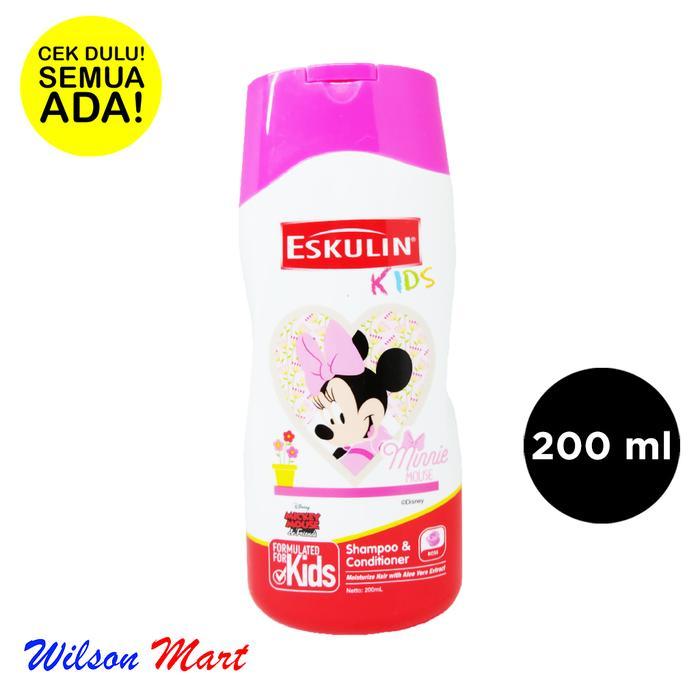 Eskulin Kids Shampoo And Conditioner Disney Minnie Mouse Merah 200 Ml