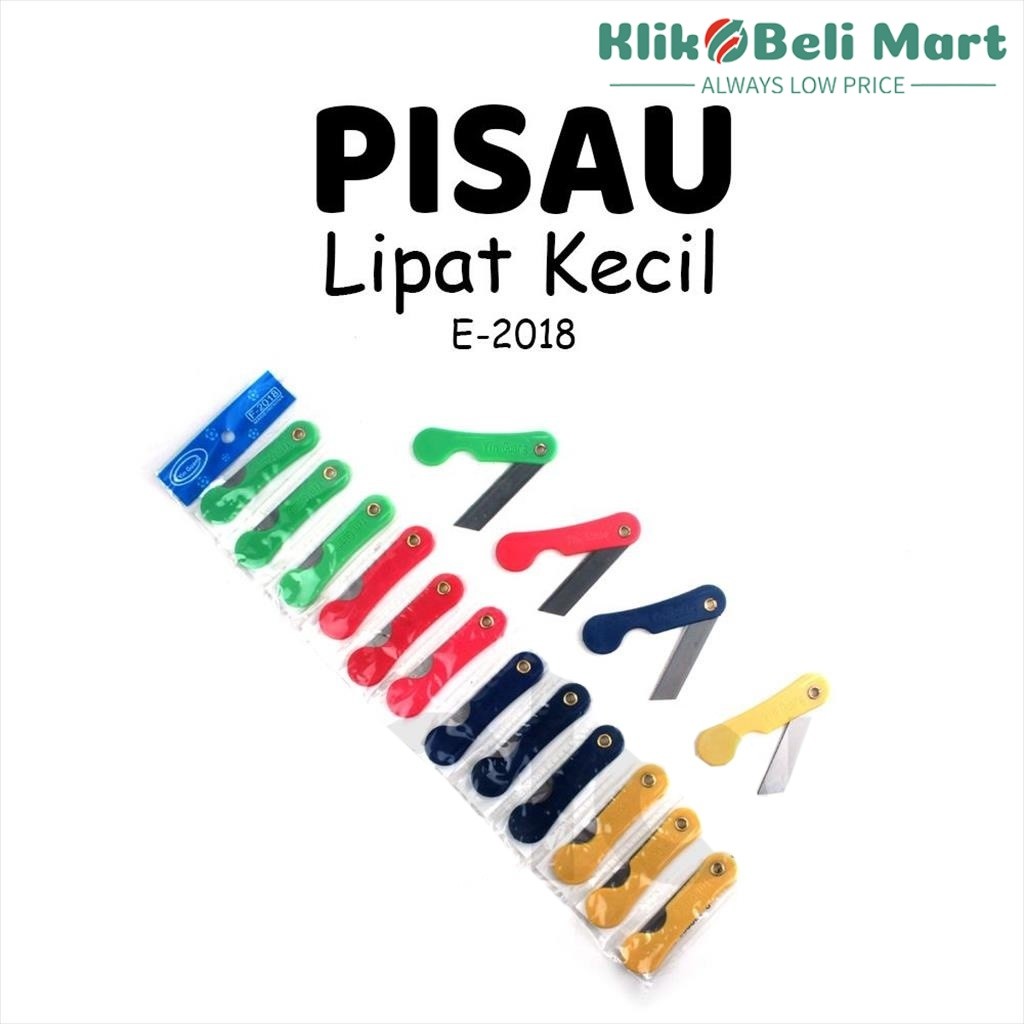 [KBM] Pisau Lipat Mini Cutter Renteng Isi 12 Pcs Pisau Kecil Knife Foldable Multifungsi
