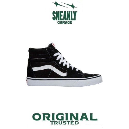Sepatu Vans Sk8 Hi Classics Black White  Sneakers Unisex