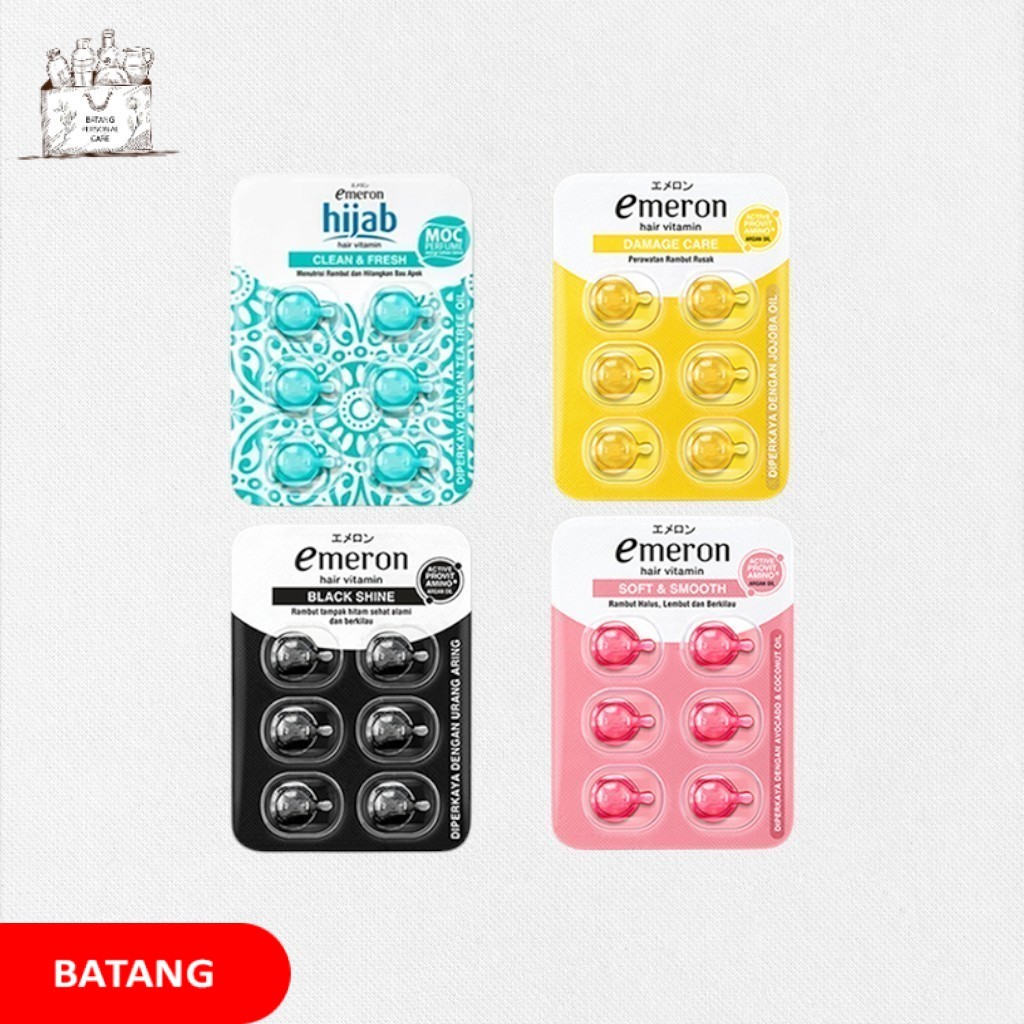 EMERON VITAMIN RAMBUT HAIR VITAMIN ISI 6 PCS GROSIR BPC