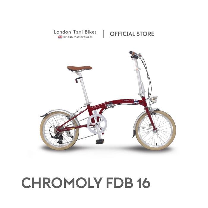 London Taxi CHROMOLY Folding Bike 16 - Red / Sepeda Lipat 16 Inch - RED