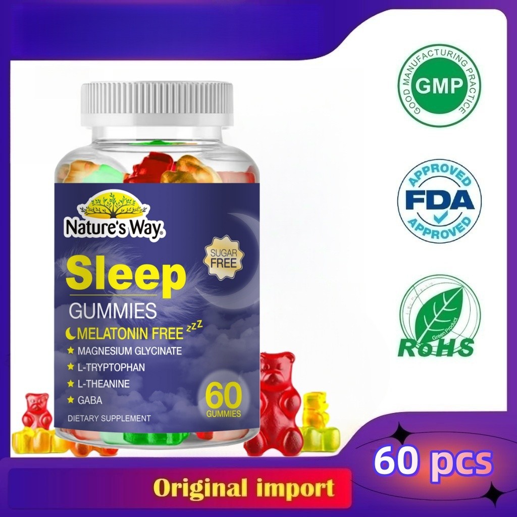 Nature’s Way Melatonin Sleep Gummies 6mg - Permen Karet Melatonin Bebas Gula untuk Mendukung Tidur, 