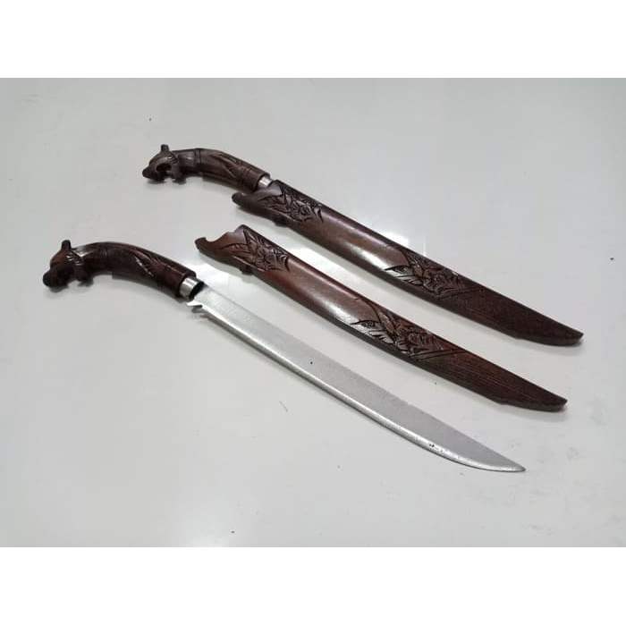 Golok Sembelih motif macan  Pisau Sembelih Baja Per