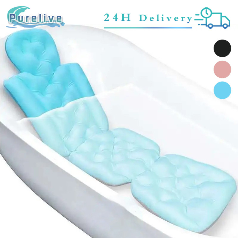 3D Air Mesh Full Body Bath Pillow Adult Bathtub Shower Pad Alas Bathub Anti Slip