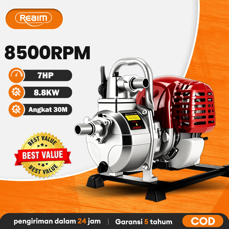 Pompa Alkon 1 inch Reaim Mesin Pompa Air Bensin 1/2/3 Inch Pompa Irigasi Sedot Air Sawah Empang Pomp