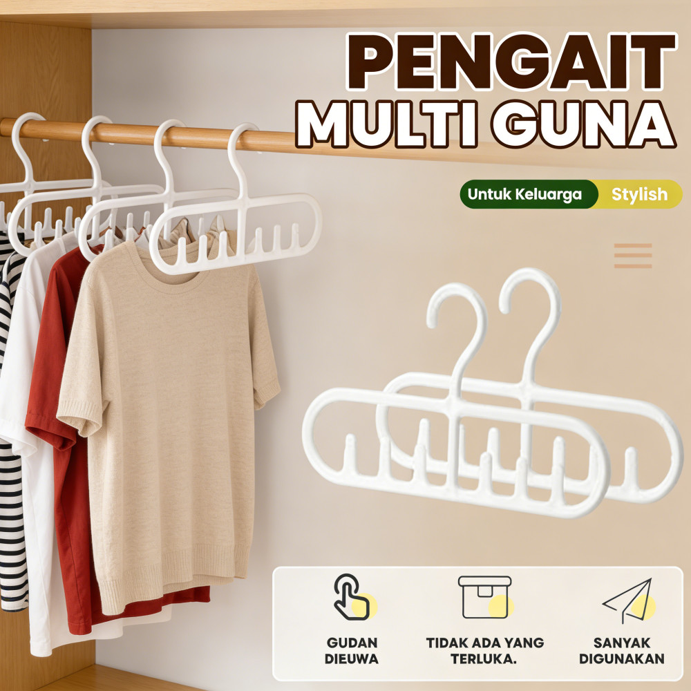 Gantungan Baju Keluarga Asrama Pakaian Bekas Jaket Gantung