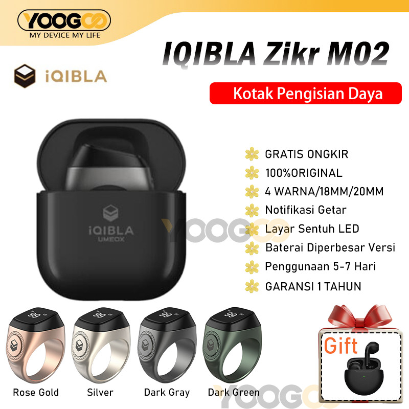 Iqibla Zikr Ring Cincin Tasbih Digital Tasbih Smart IQIBLA M02PRO Ring Iqibla Tasbih Digital Cincin 