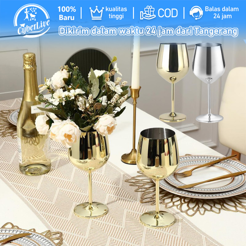 520ml Gelas Wine Goblet Stainless Gelas Minum Wine Red Wine Glass Gelas Minum Wine Cocktail Glass